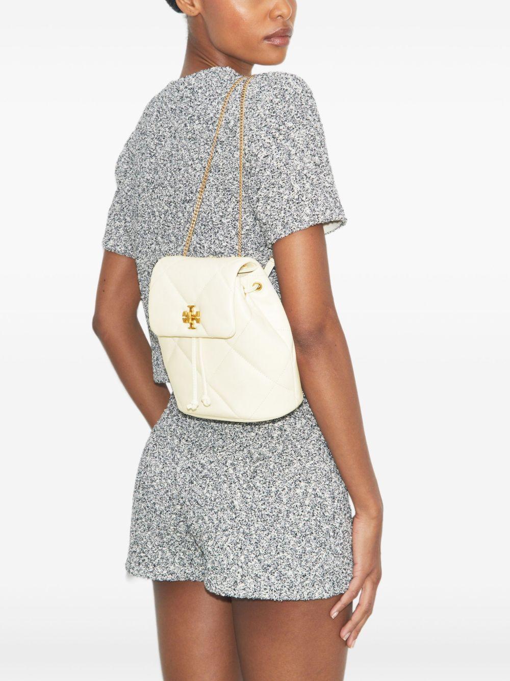 Mini Kira Diamond Quilt Backpack<BR/> 170485 100 WHITE TORY BURCH