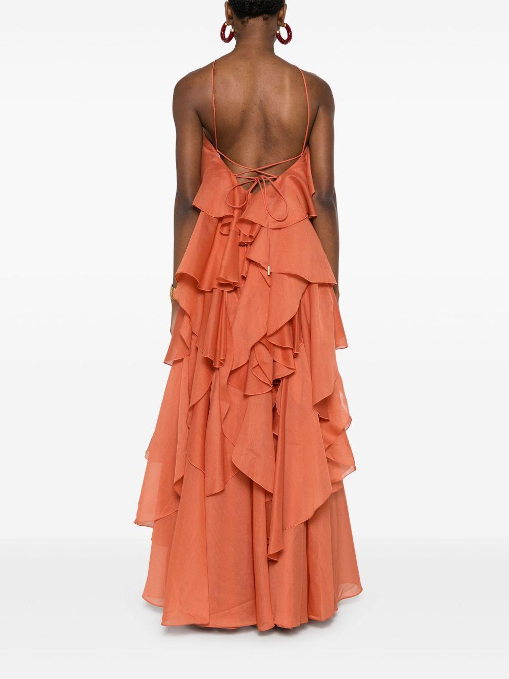 Pandorea Layered Maxi Dress 25RE5004 CORAL CLAY AJE