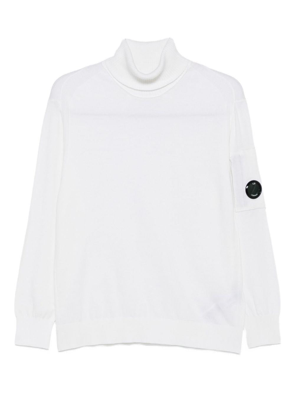 Extrafine Merino Wool Turtleneck Sweater 19CMKN035A005528A 103 GAUZE WHITE CP COMPANY