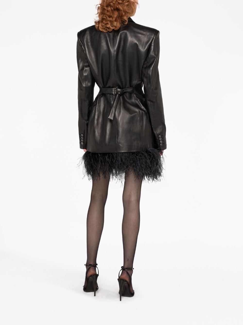 Leather hourglass blazer 101721 BLACK MAGDA BUTRYM