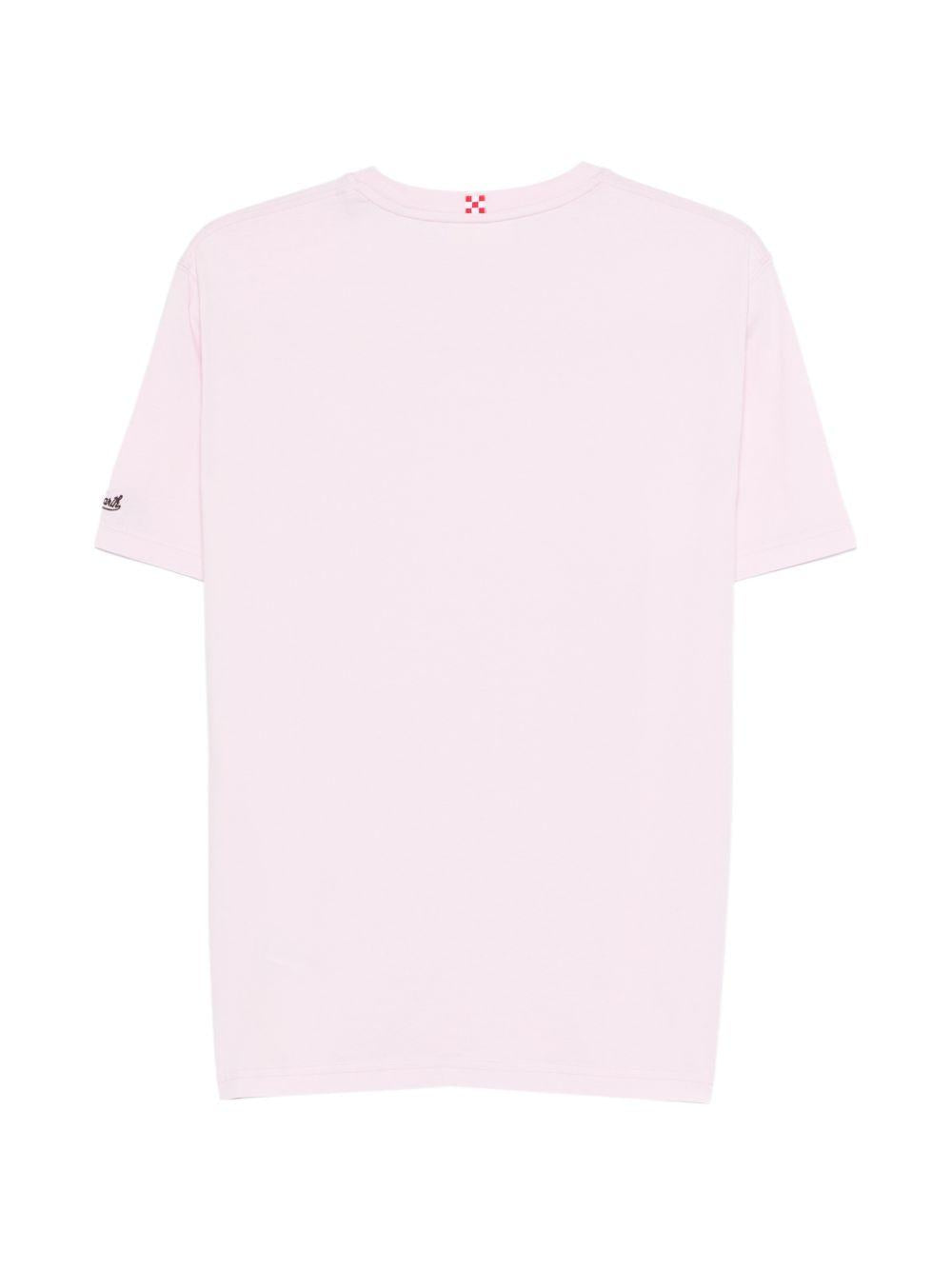 T-shirt in cotone cipria con taschino AUS000100382L BEST WATCH MC2 SAINT BARTH