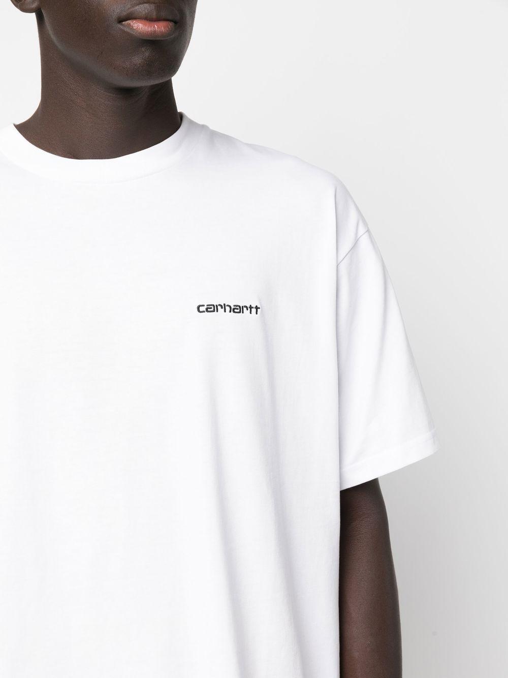S/S Script Embroidery T-Shirt I030435 00AXX WHITE BLACK CARHARTT WIP