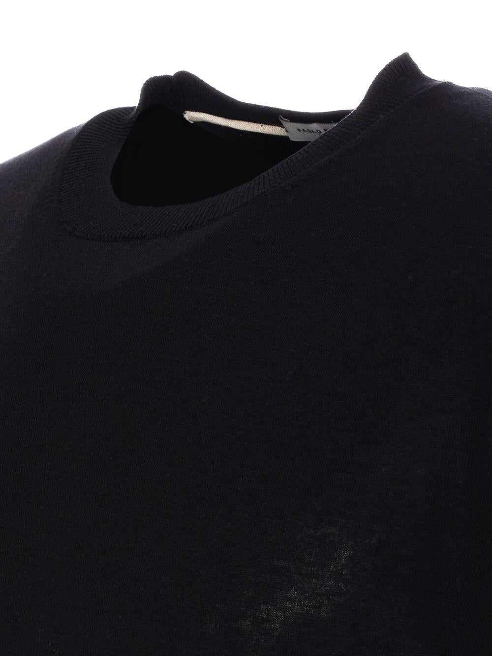 T-shirt in maglia di seta e cotone A010F200 9000 PAOLO PECORA