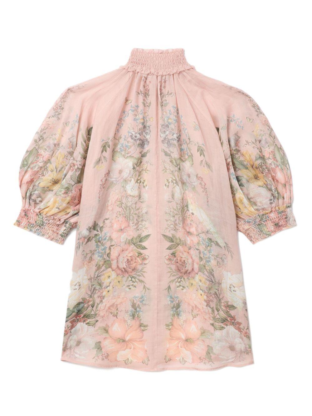 9920TSS243 PINK FLORAL ZIMMERMANN
