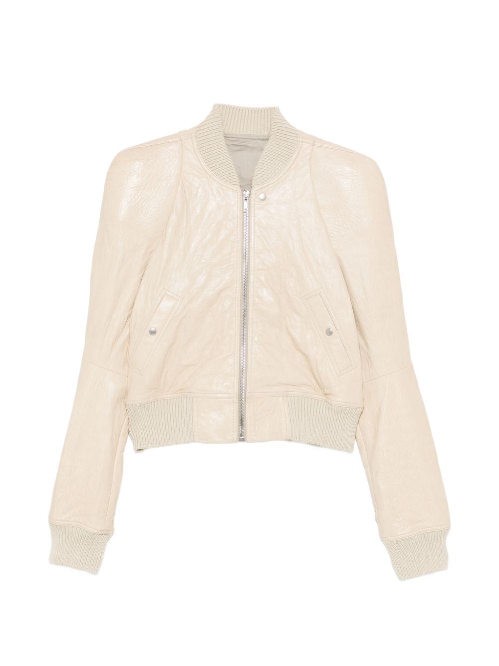 Leather Flight Bomber Jacket RR01F2710LBE 138 SAND RICK OWENS