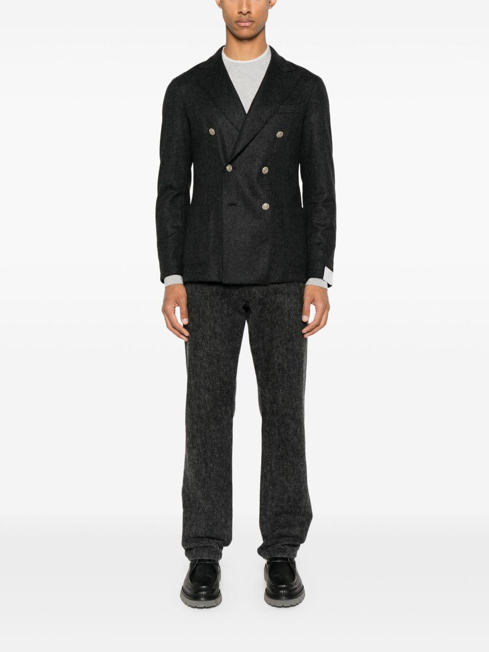 Maglione con finitura a contrasto L76MAGL79MAG0L029 13N02 GRIGIO CHIARO SABBIA ELEVENTY