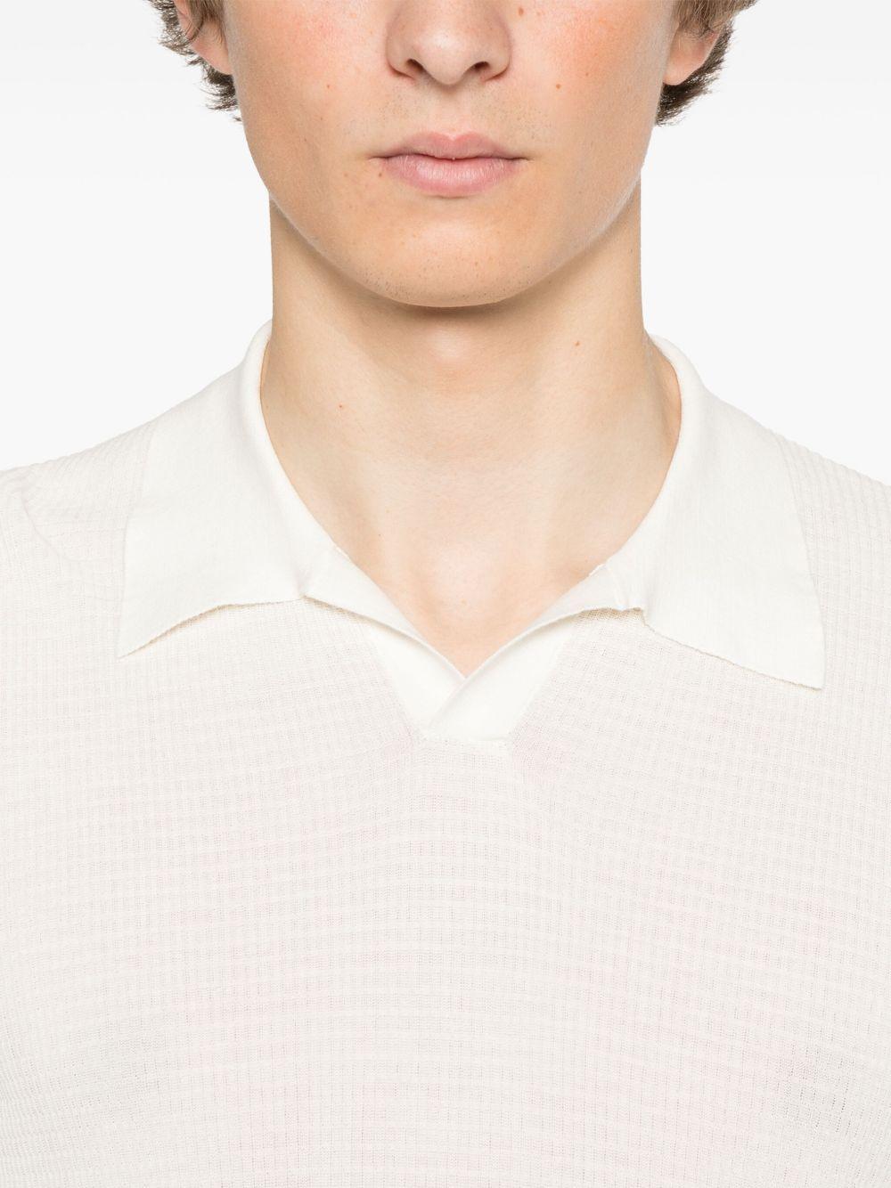 Polo in maglia RB11124 02 ECRU ROBERTO COLLINA