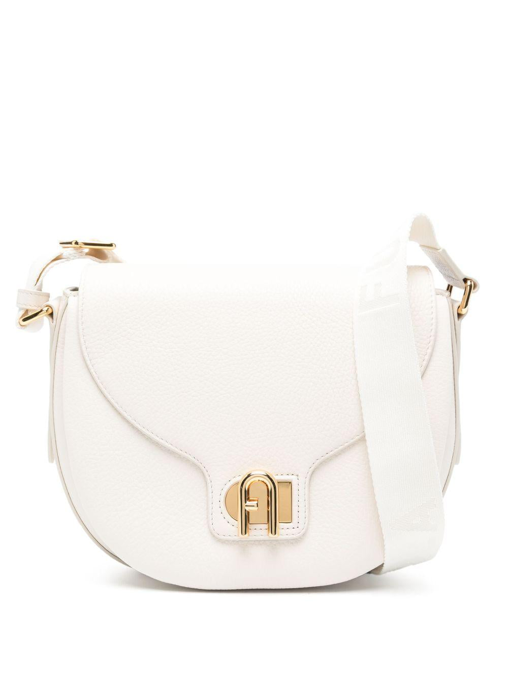 Borsa a spalla con placca logo WB01605 - BX0356 3762S PANNA FURLA