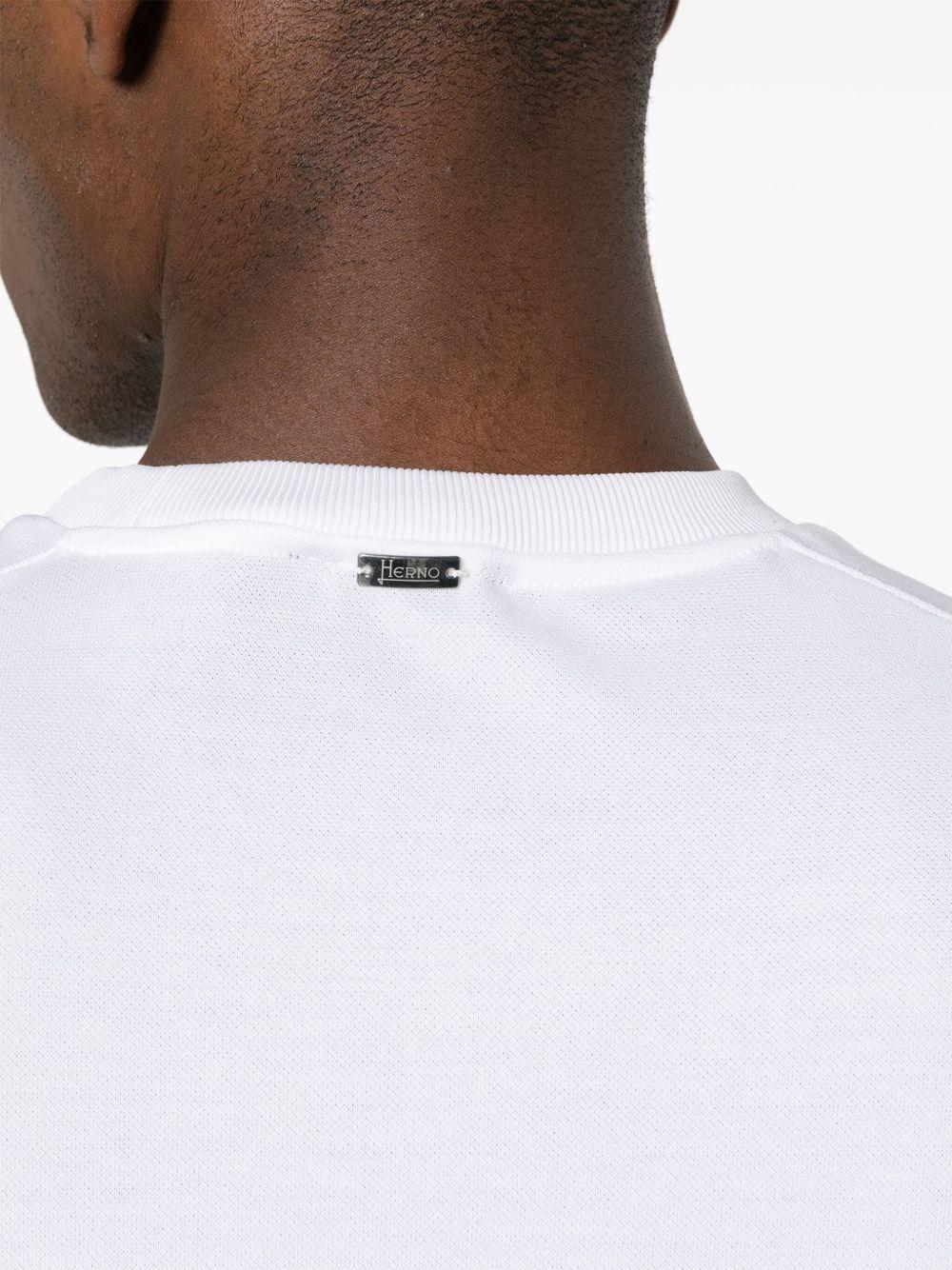 T-shirt in jersey knit effect JG000206U52059 1000 Bianco HERNO