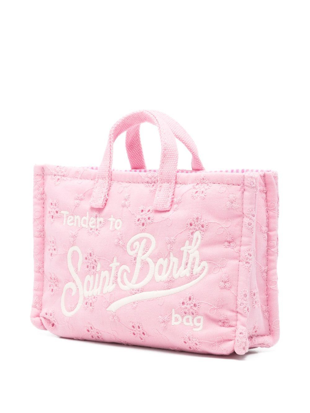 Phone Bag rosa con design sangallo PHONE01203025L 21 PINK MC2 SAINT BARTH