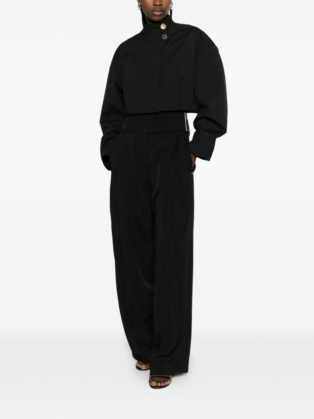 Pantaloni In Raso Di Viscosa SPSFAVETTA 003 NERO SPORTMAX