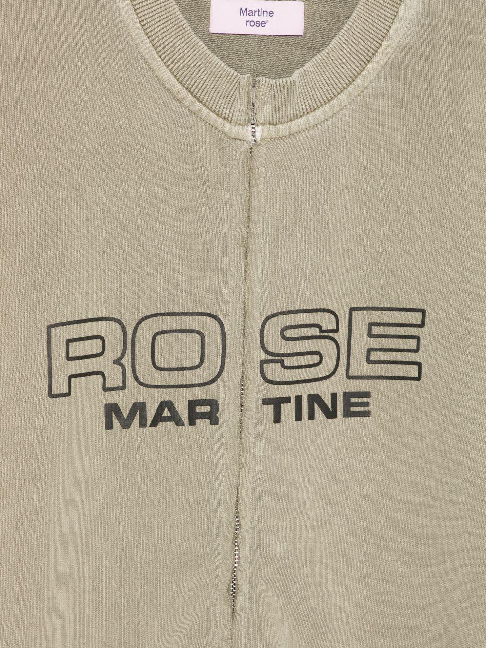 Logo-print zip-up sweatshirt 642JS02421 GREEN SAGE MARTINE ROSE