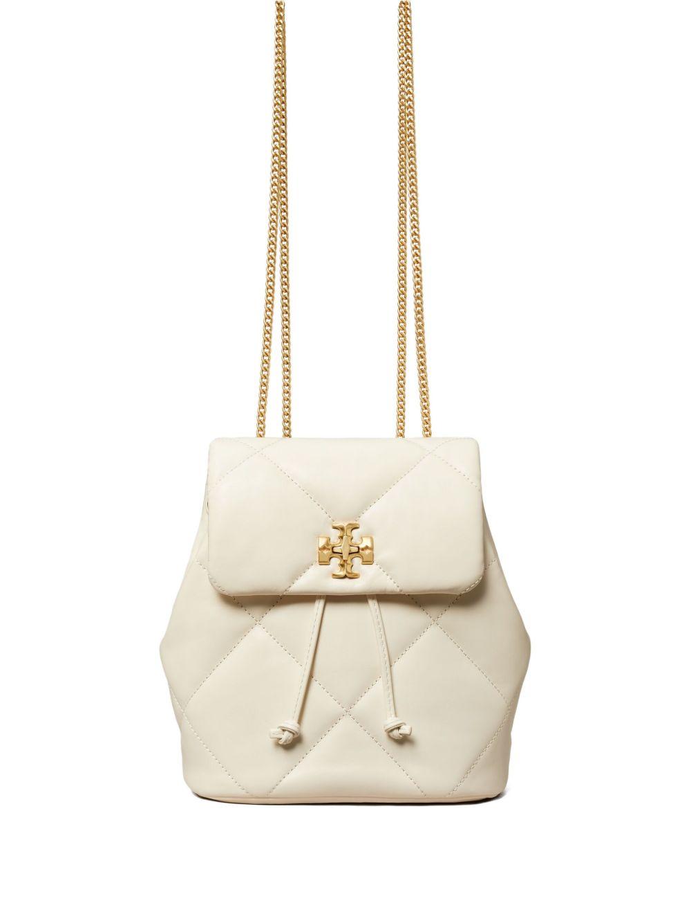 Mini Kira Diamond Quilt Backpack<BR/> 170485 100 WHITE TORY BURCH