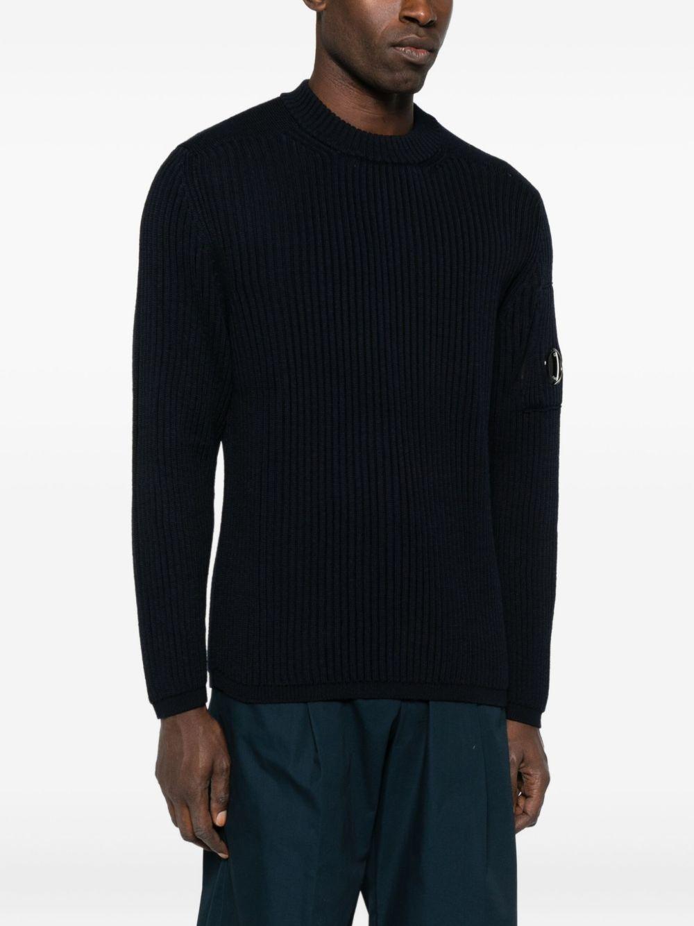 Re-Wool Crewneck Lens Sweater 19CMKN219A006595A 888 TOTAL ECLIPSE CP COMPANY