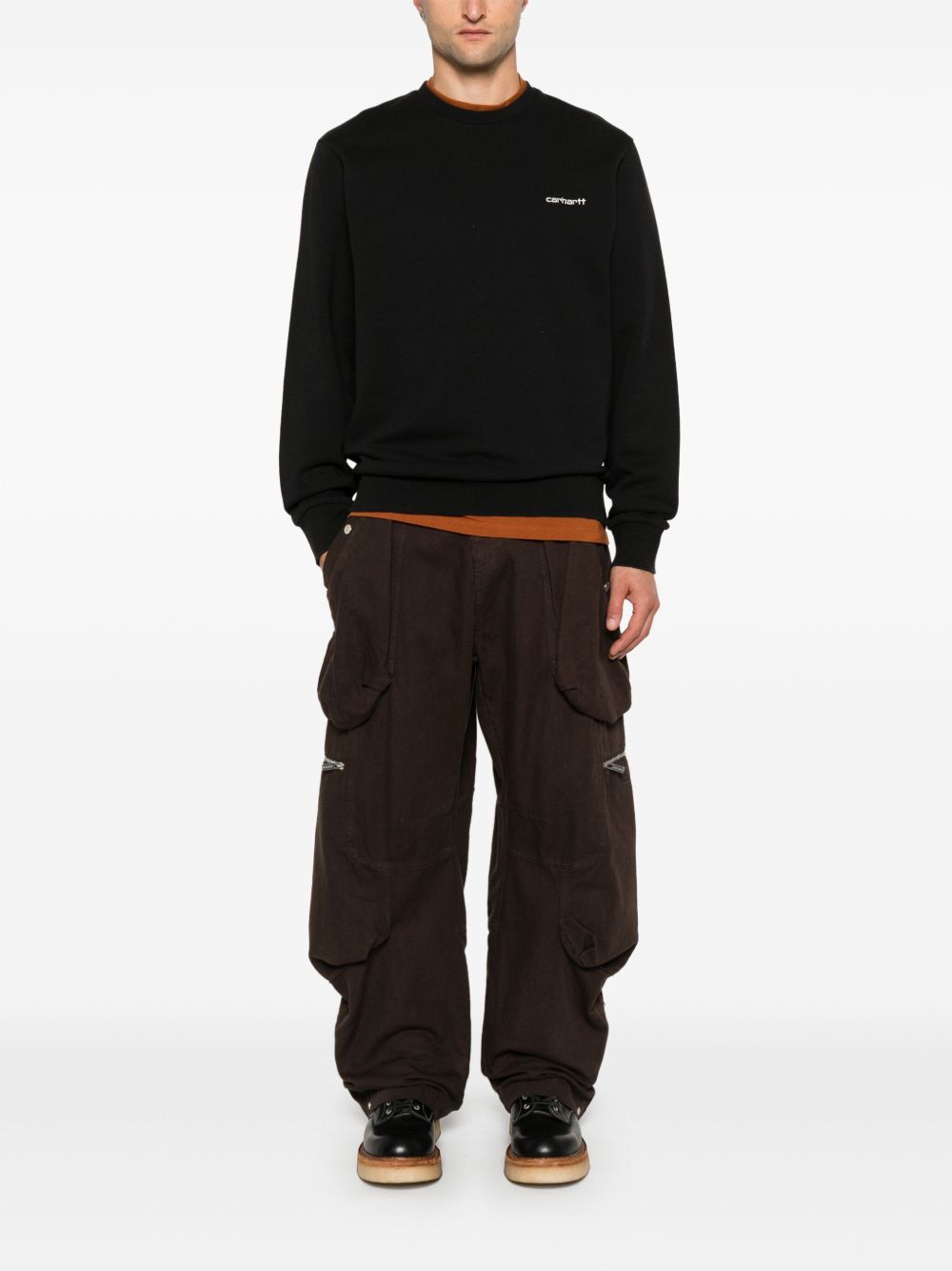 Felpa I033657 0D2XX BLACK WHITE CARHARTT WIP 