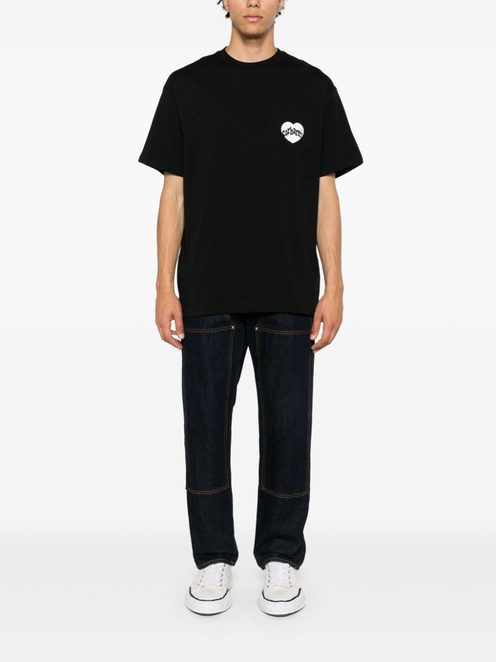 Tshirt I033675 0D2XX BLACK WHITE CARHARTT WIP 