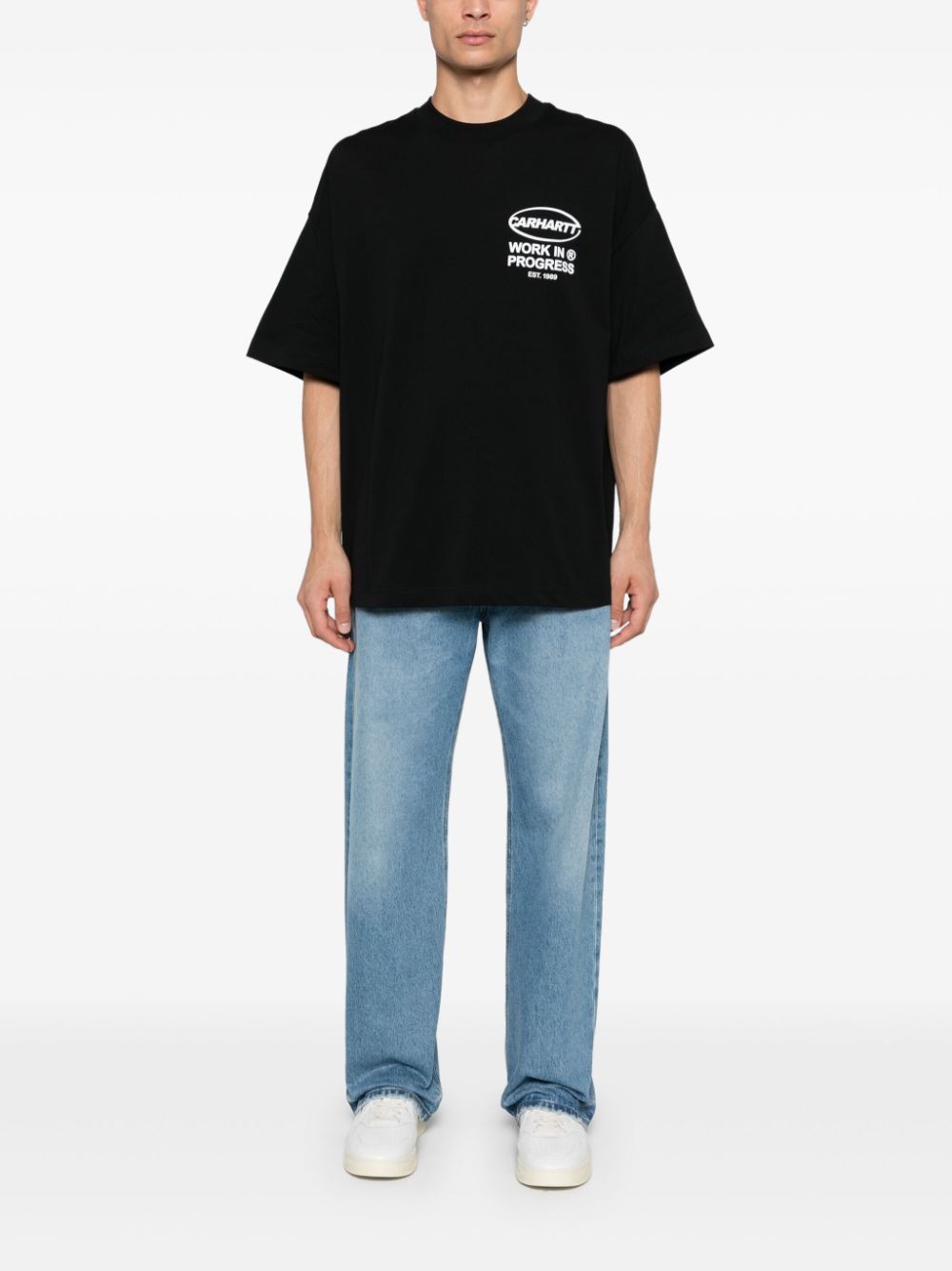 Tshirt I034042 0D2XX BLACK WHITE CARHARTT WIP 
