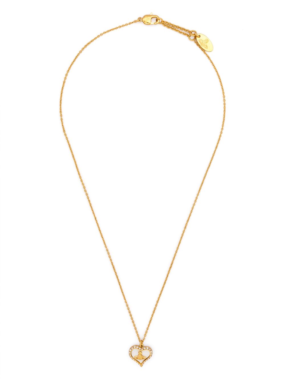 Petra Pendant Necklace 6302010302R782 GOLD WHITE VIVIENNE WESTWOOD 