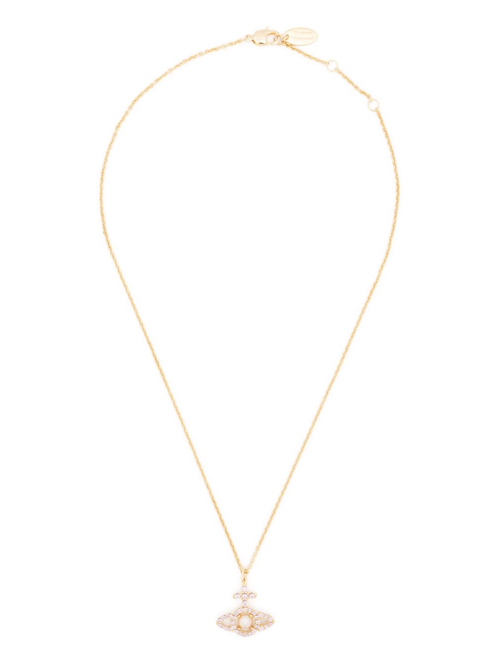 Olympia Pendant Necklace 630203AR02R599SM GOLD CREAMROSE PINK VIVIENNE WESTWOOD 