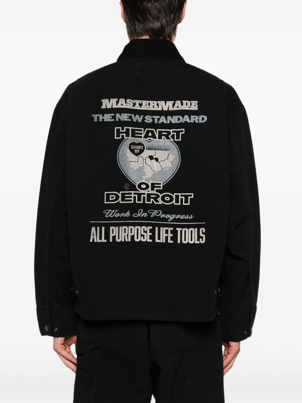 OG Arcan Graphic Jacket Dearborn I035553 00E60 BLACK WASHED CARHARTT WIP 