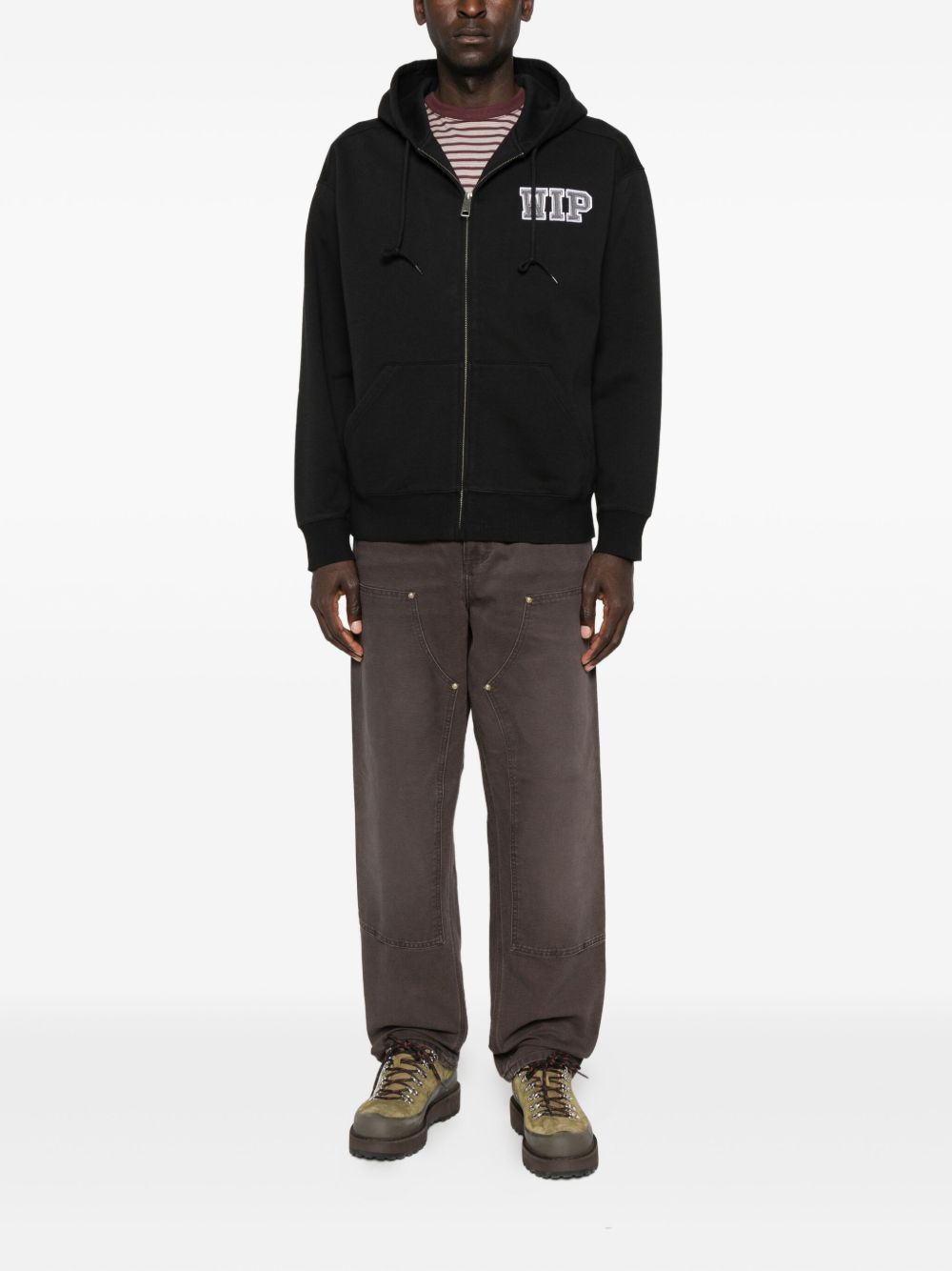 Felpa Con Zip In Cotone I035619 8906 BLACK STONE CARHARTT WIP 