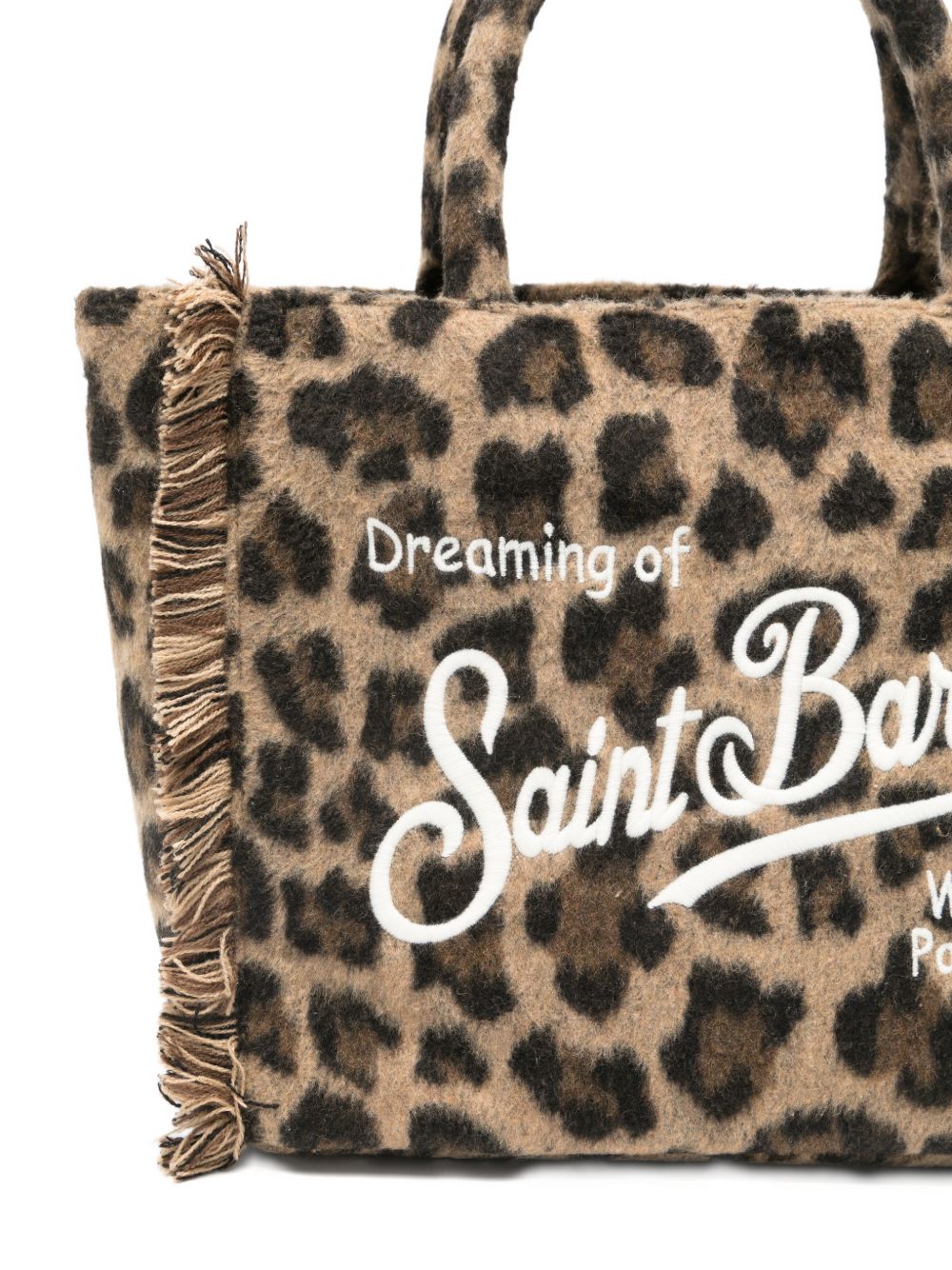 Colette - Borsa a Mano in Misto Lana Leopardata COLETTEFELT LEOPARD MIDI MC2 SAINT BARTH 