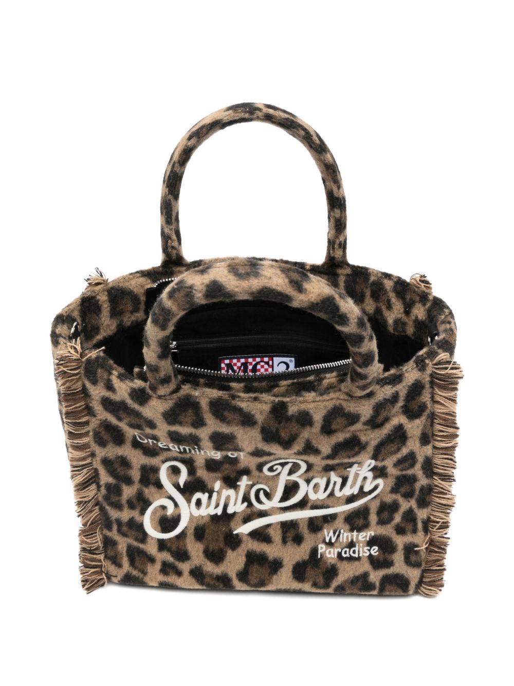 Colette - Borsa a Mano in Misto Lana Leopardata COLETTEFELT LEOPARD MIDI MC2 SAINT BARTH 
