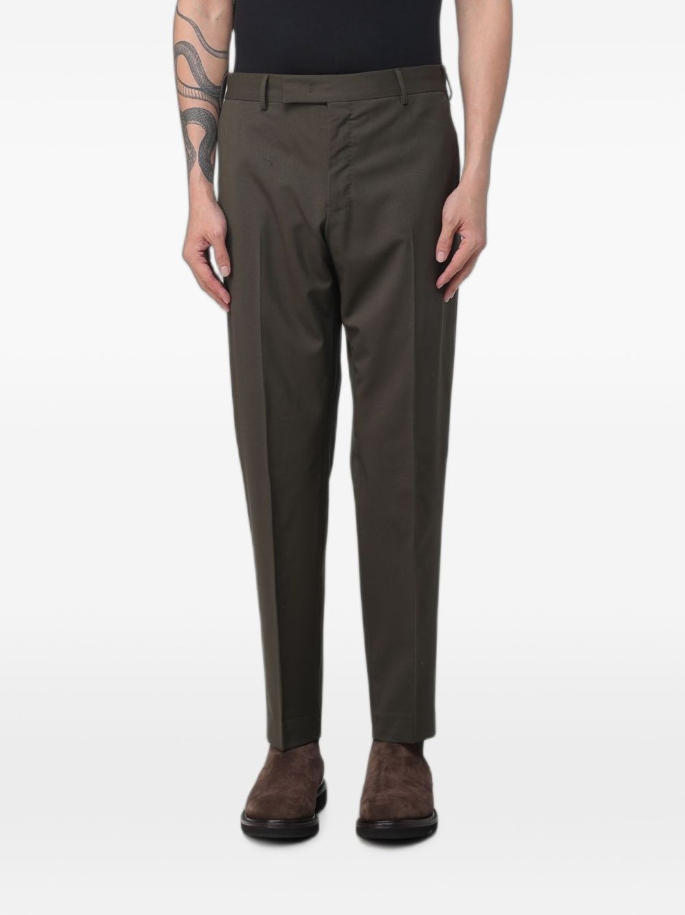 Pantaloni Bi-Stretch In Lana CORFZ1Z00FWDMA37 0445 MILITARE PT TORINO 