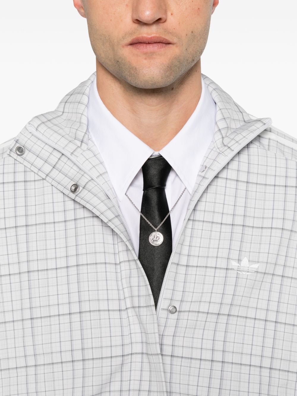 Firebird Track Top KR9610 CHECK GREY ADIDAS ORIGINALS 