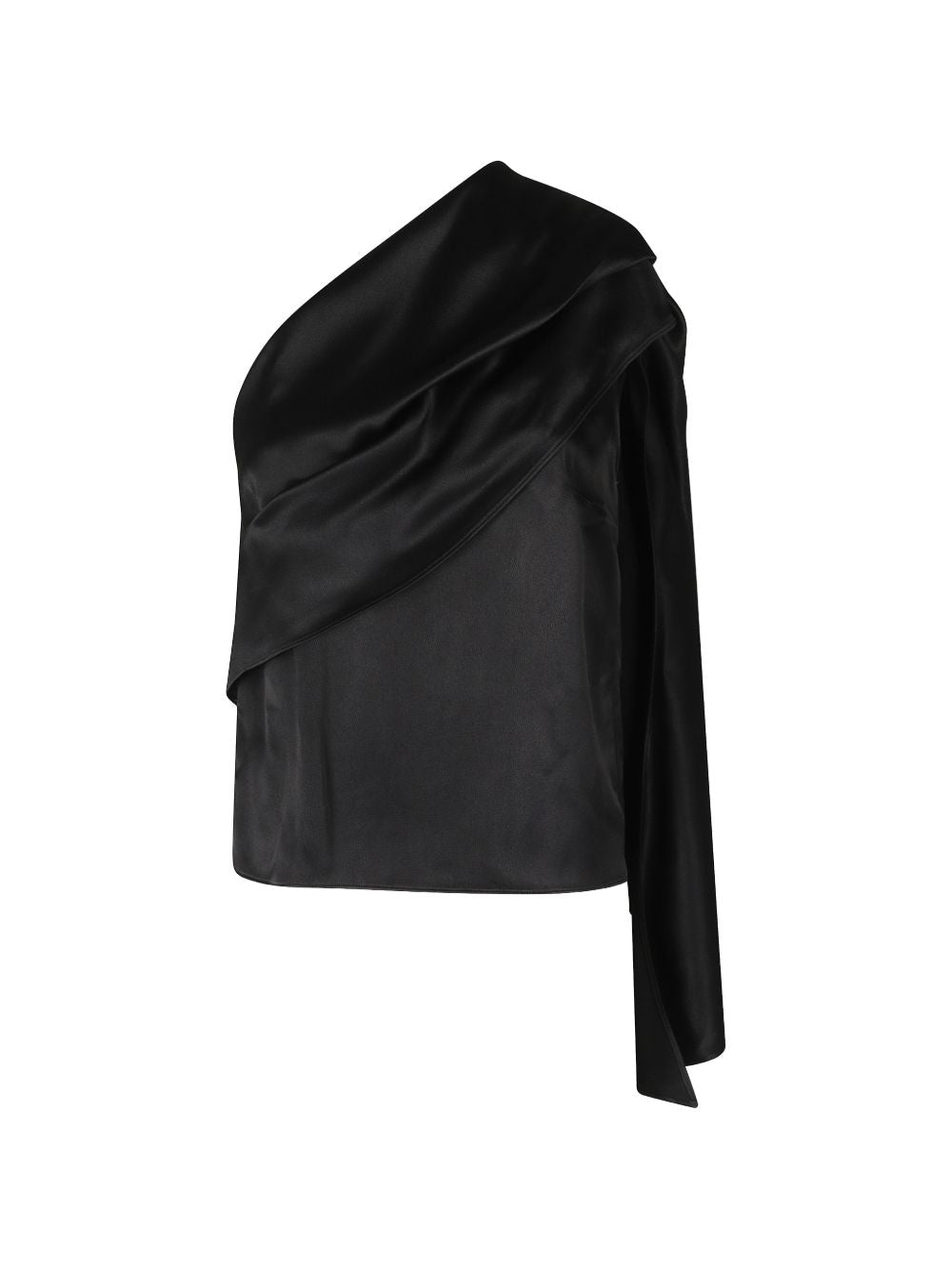 Top Monospalla in Satin con Drappeggio A08025127 0555 ALBERTA FERRETTI 