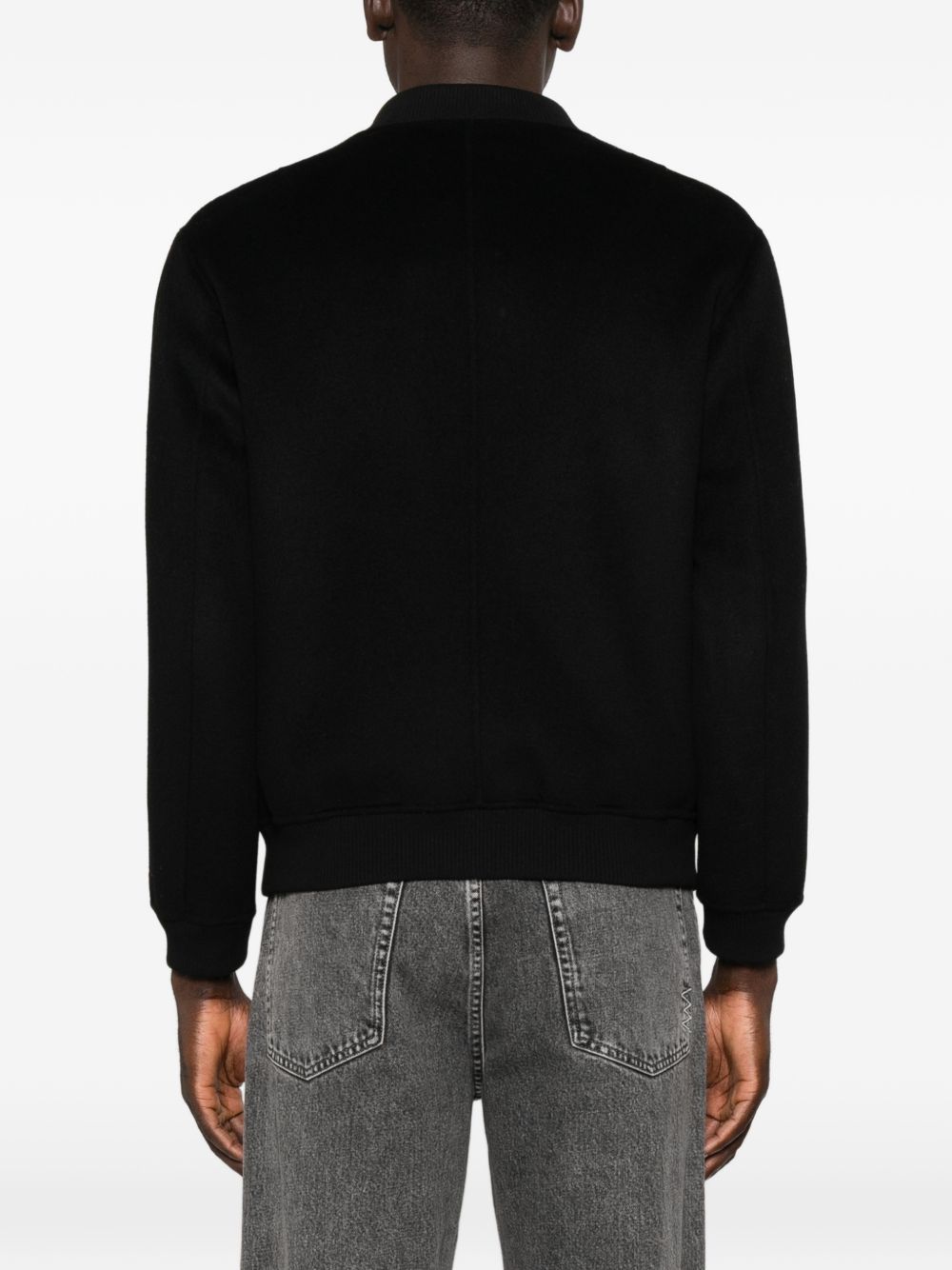 Bomber In Lana B6AC0002 A99 NERO AMARANTO 