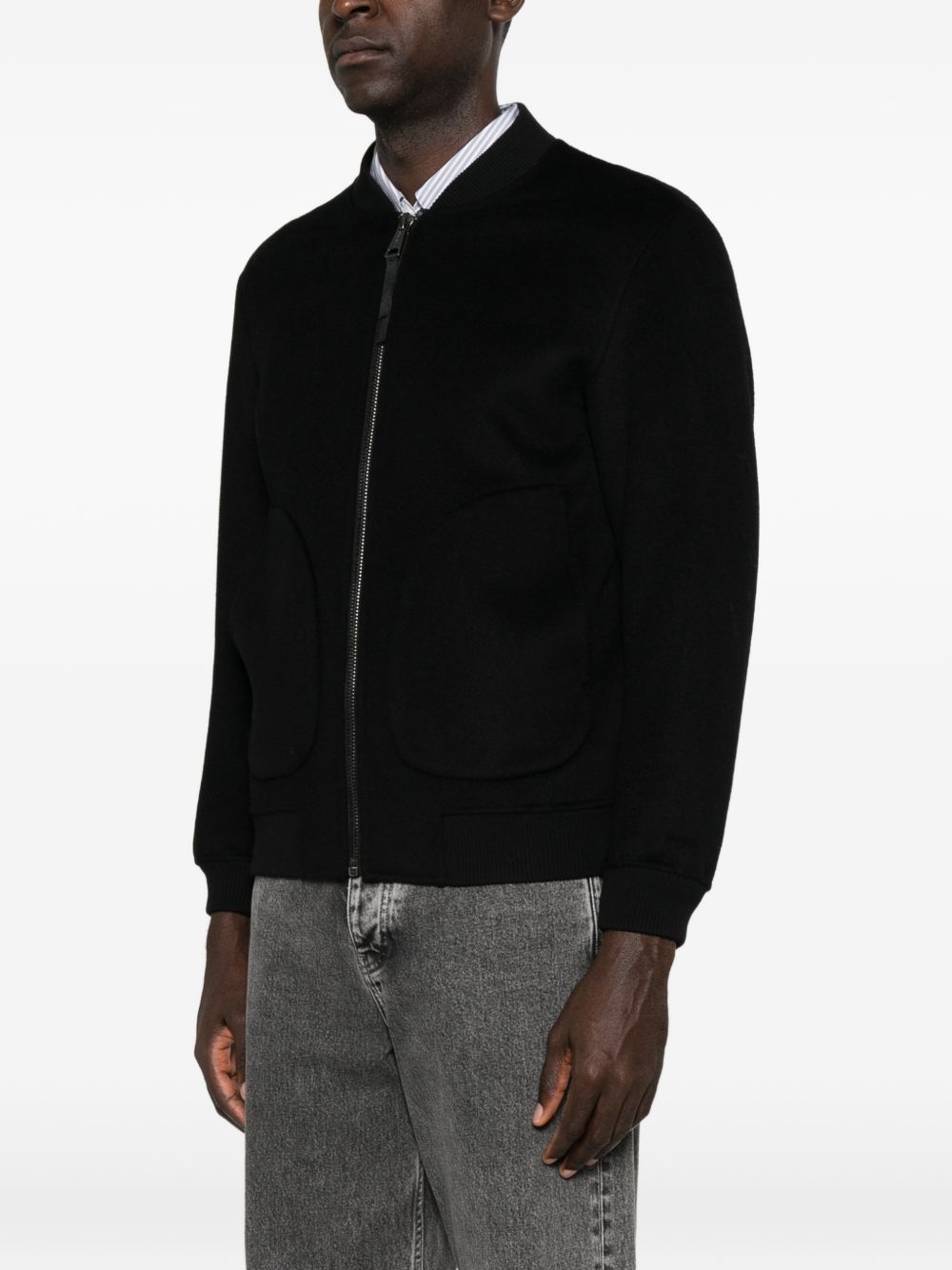 Bomber In Lana B6AC0002 A99 NERO AMARANTO 