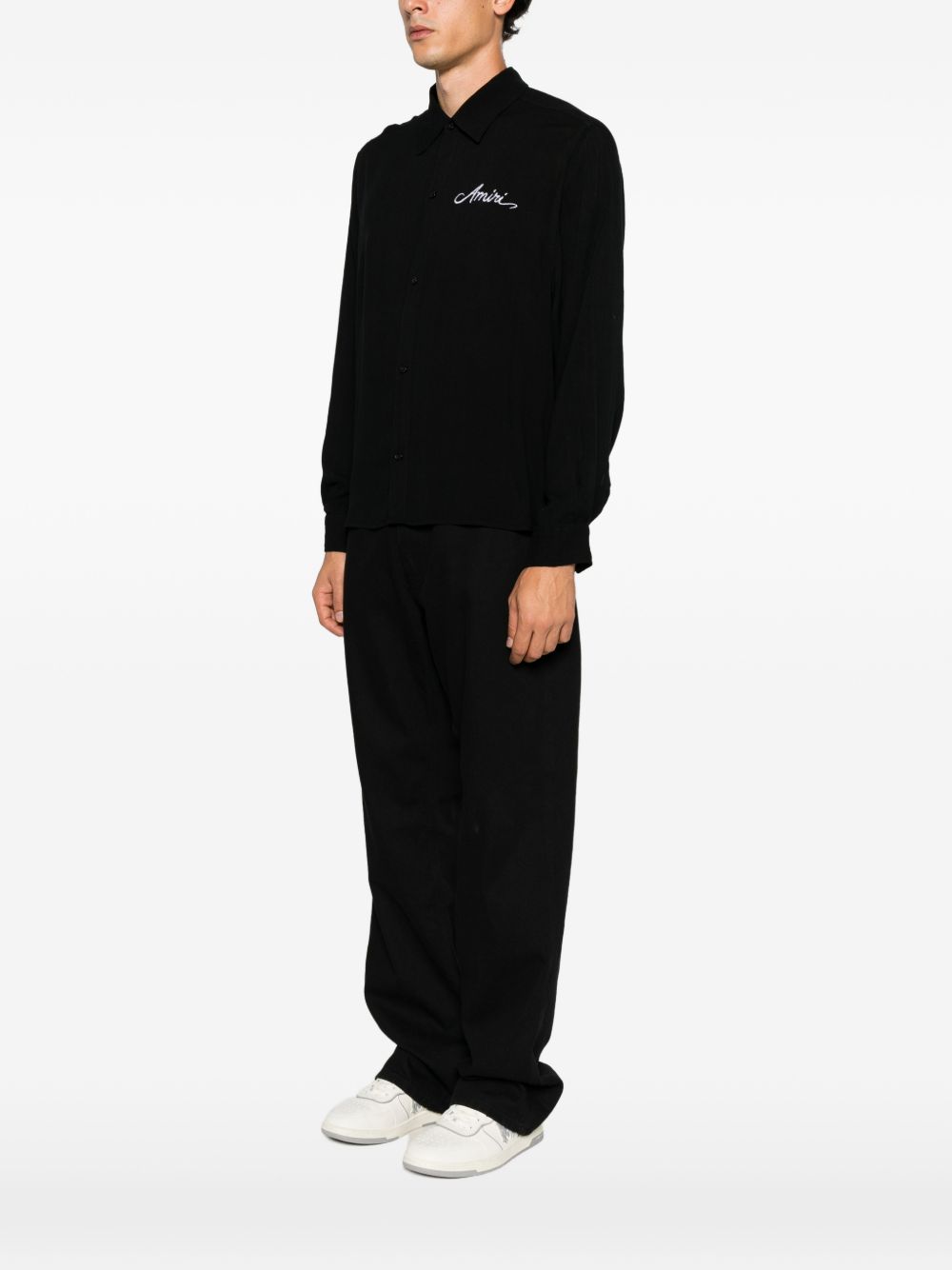 MA Check Visc LS Shirt AM326SH003 BLACK AMIRI 