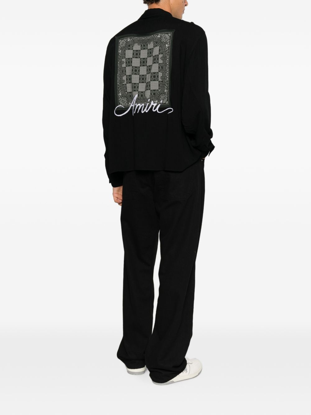 MA Check Visc LS Shirt AM326SH003 BLACK AMIRI 