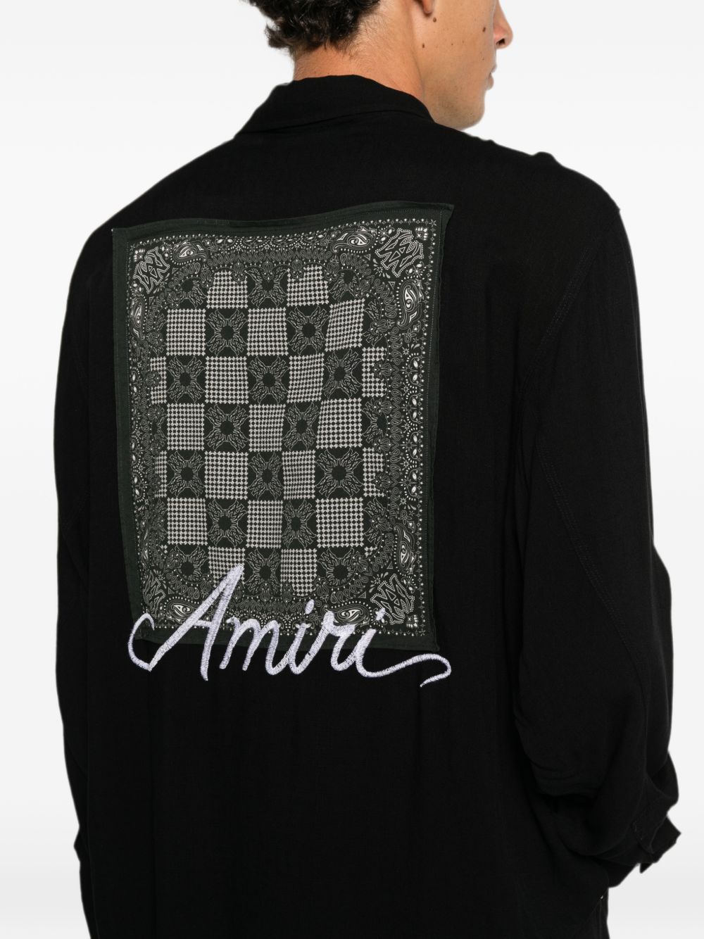 MA Check Visc LS Shirt AM326SH003 BLACK AMIRI 
