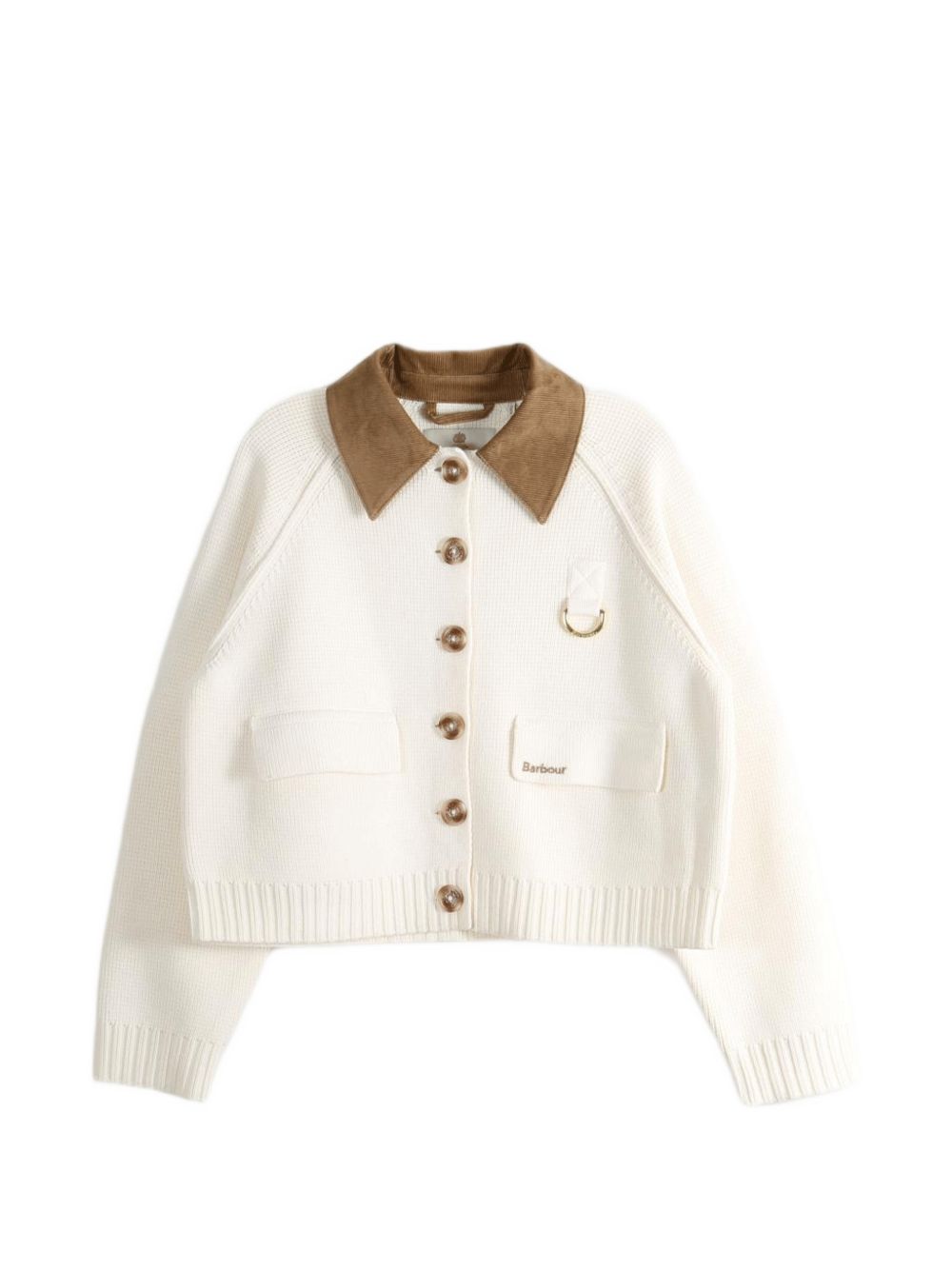 Alverstone Giacca Cardigan In Maglia LKN1794 CR31 CREAM BARBOUR 