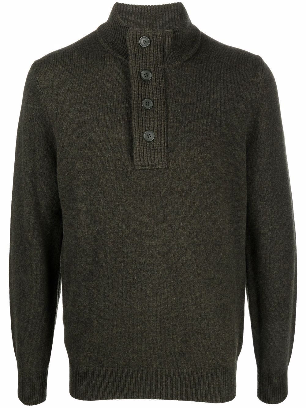 Maglia In Lana DAgnello Mezza Zip MKN0585 GN73 SEAWEED BARBOUR 