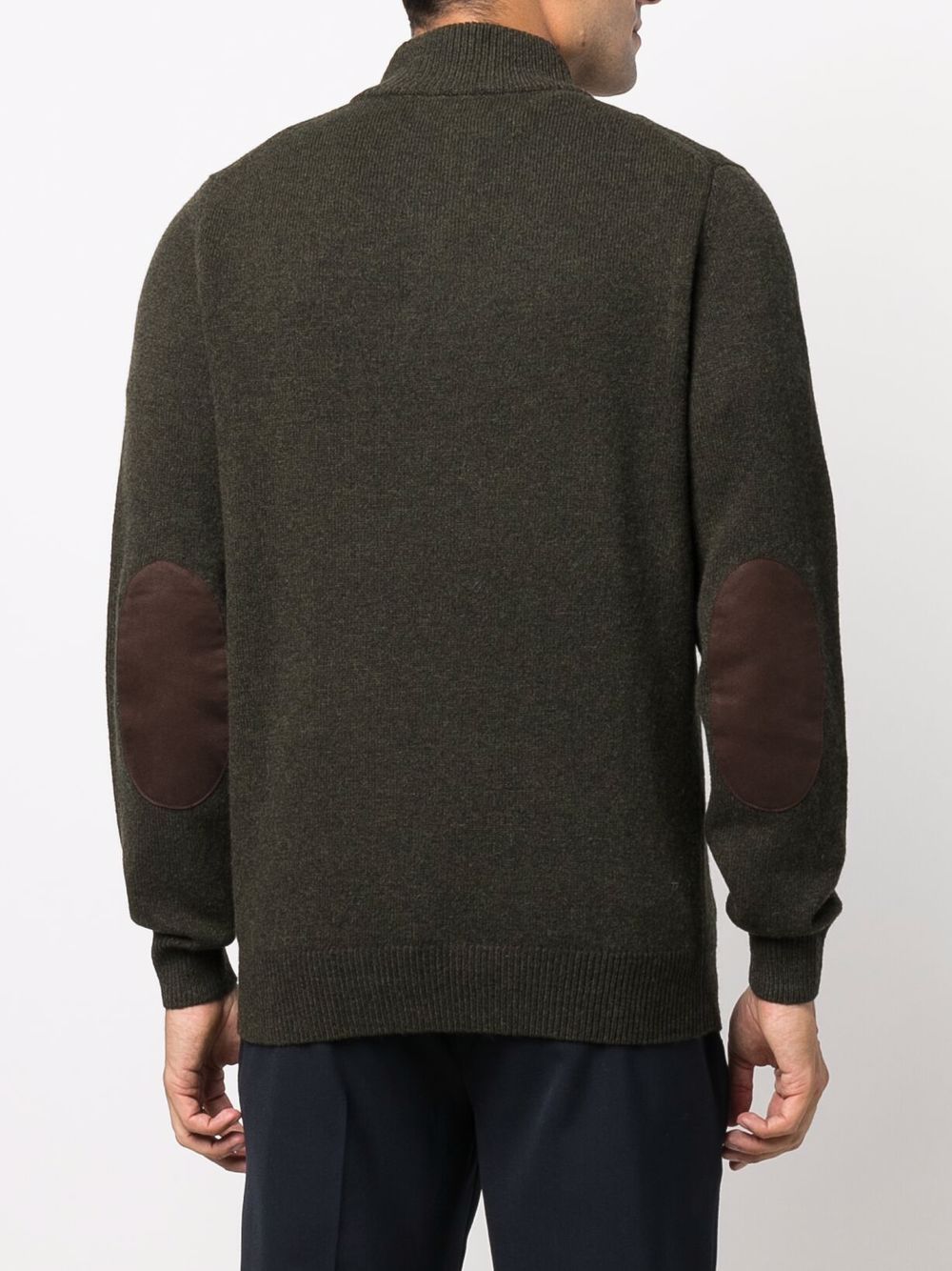 Maglia In Lana DAgnello Mezza Zip MKN0585 GN73 SEAWEED BARBOUR 