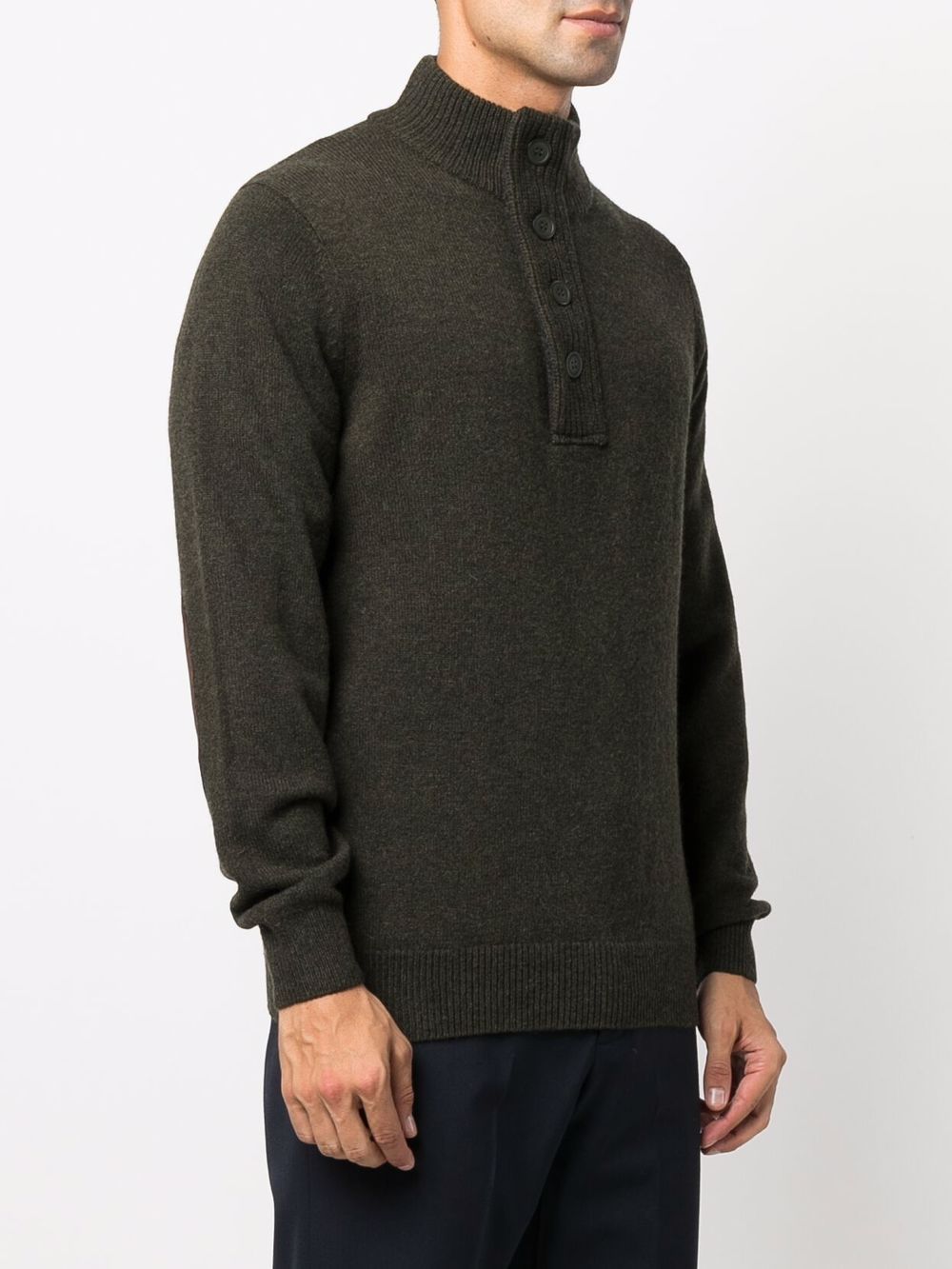 Maglia In Lana DAgnello Mezza Zip MKN0585 GN73 SEAWEED BARBOUR 