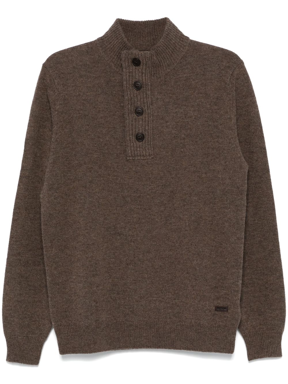 Maglia In Lana DAgnello Mezza Zip MKN0585 ST71 DARK STONE BARBOUR 