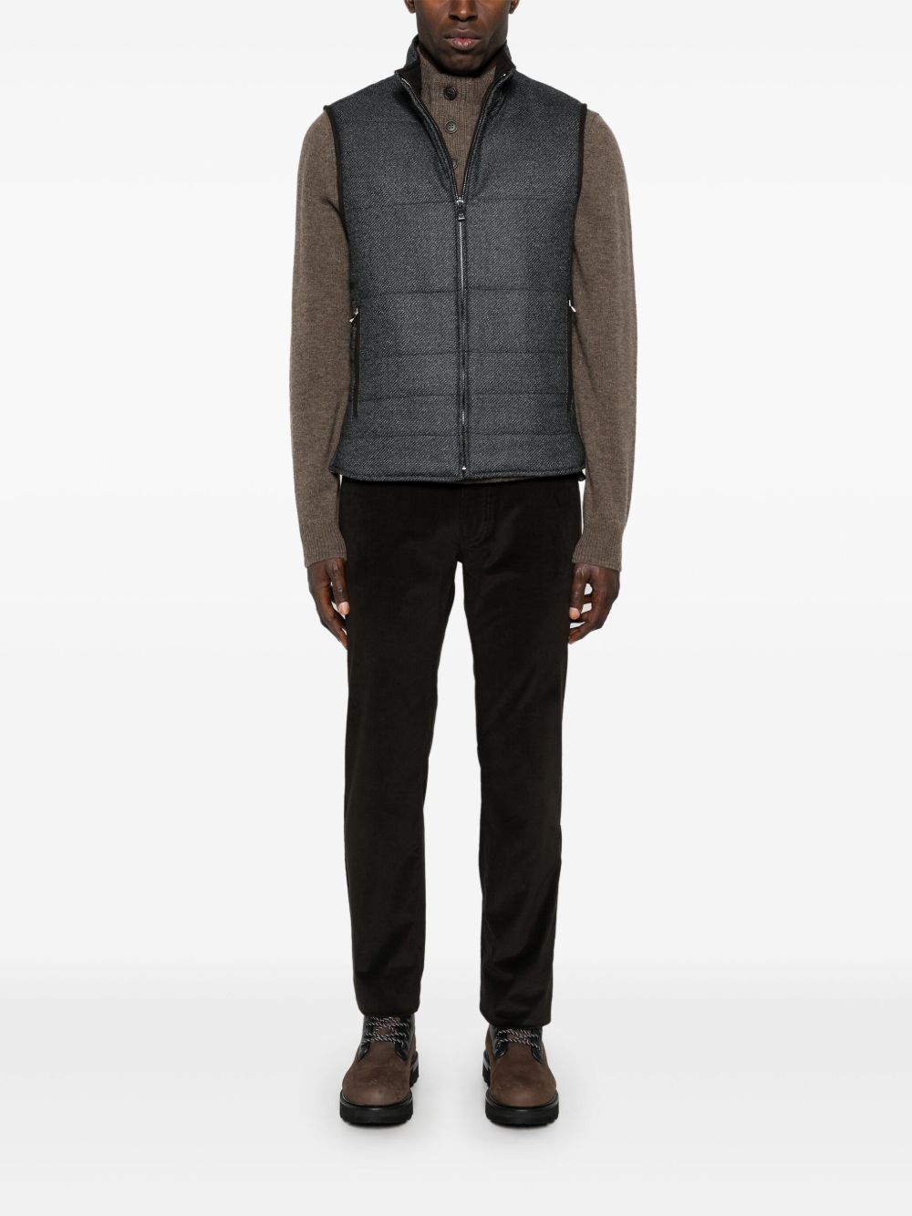 Maglia In Lana DAgnello Mezza Zip MKN0585 ST71 DARK STONE BARBOUR 