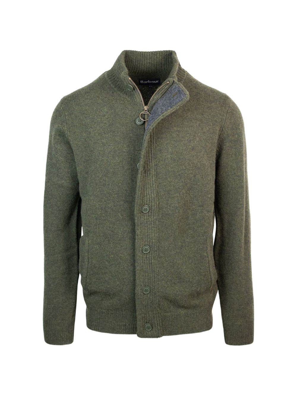Cardigan In Lana DAgnello MKN0731 GN73 SEAWEED BARBOUR 