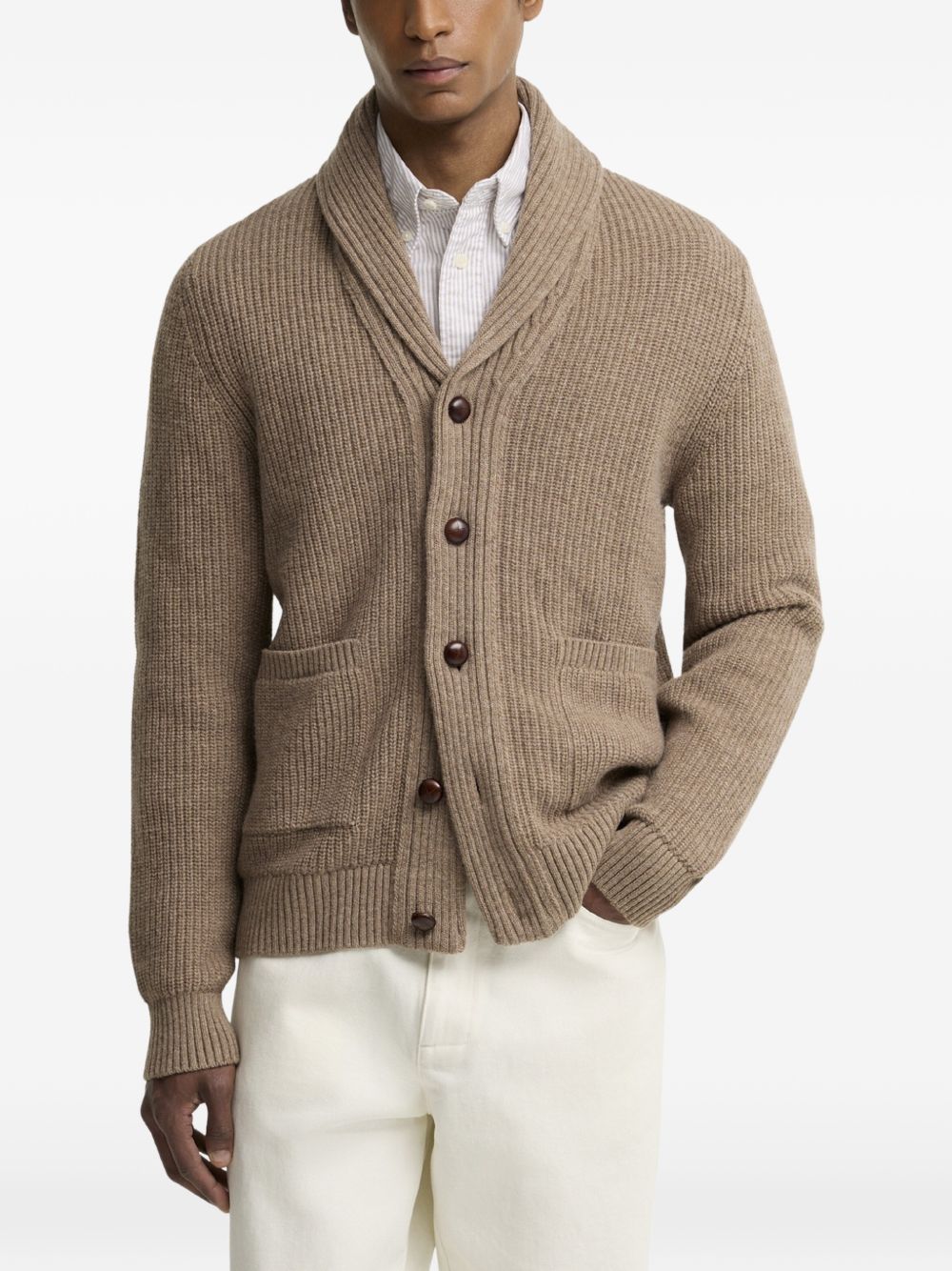 Cardigan In Lana Dagnello MKN1761 ST51 STONE BARBOUR 