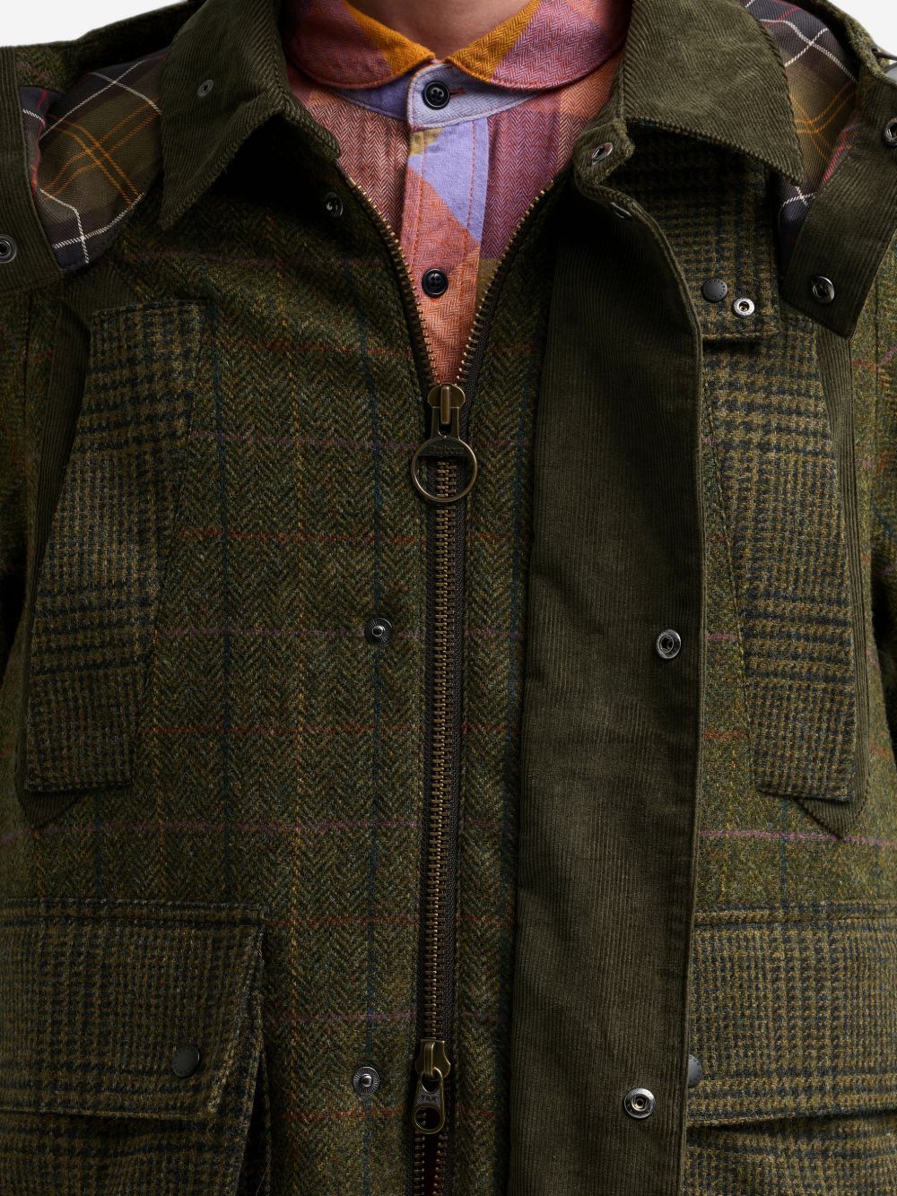 BA x Norbit Giacca In Lana MW003020 GN55 OLIVE BARBOUR 
