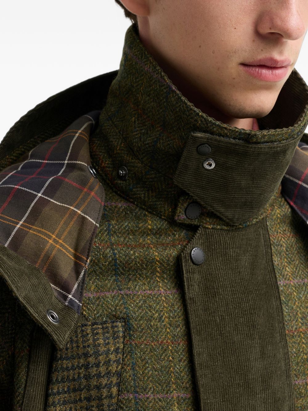 BA x Norbit Giacca In Lana MW003020 GN55 OLIVE BARBOUR 