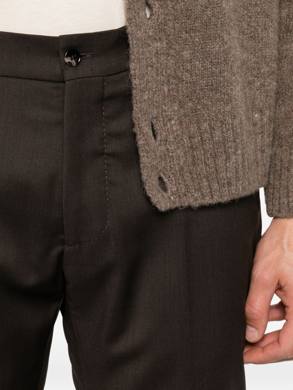 Pantaloni Morello Elax In Lana MORELLOELAXMZ1478 BROWN BERWICH 