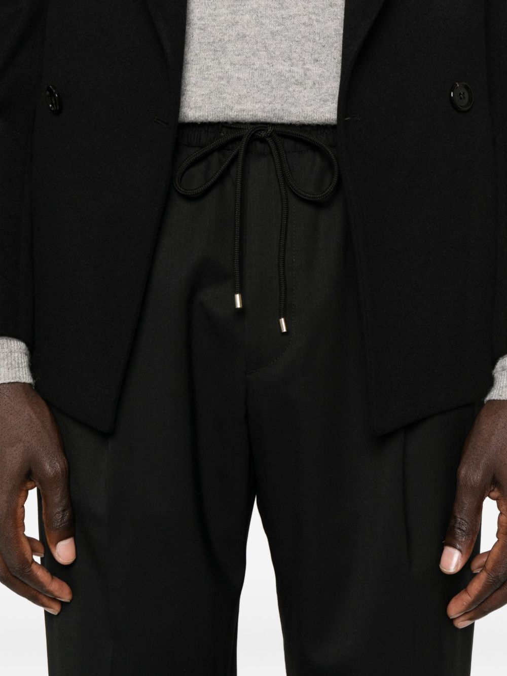 Pantaloni Wimbledon in Misto Lana Stretch WIMBLEDONS400100 00010 NERO BRIGLIA 1949 