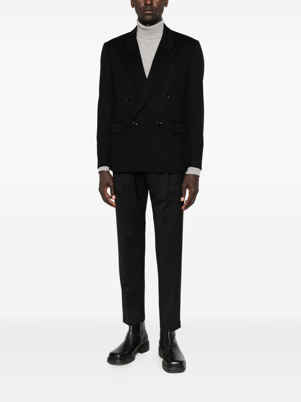 Pantaloni Wimbledon in Misto Lana Stretch WIMBLEDONS400100 00010 NERO BRIGLIA 1949 