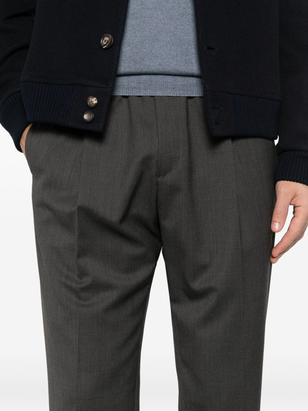 Pantaloni Wimbledon in Misto Lana Stretch WIMBLEDONS400100 00080 GRIGIO ACCIAIO BRIGLIA 1949 