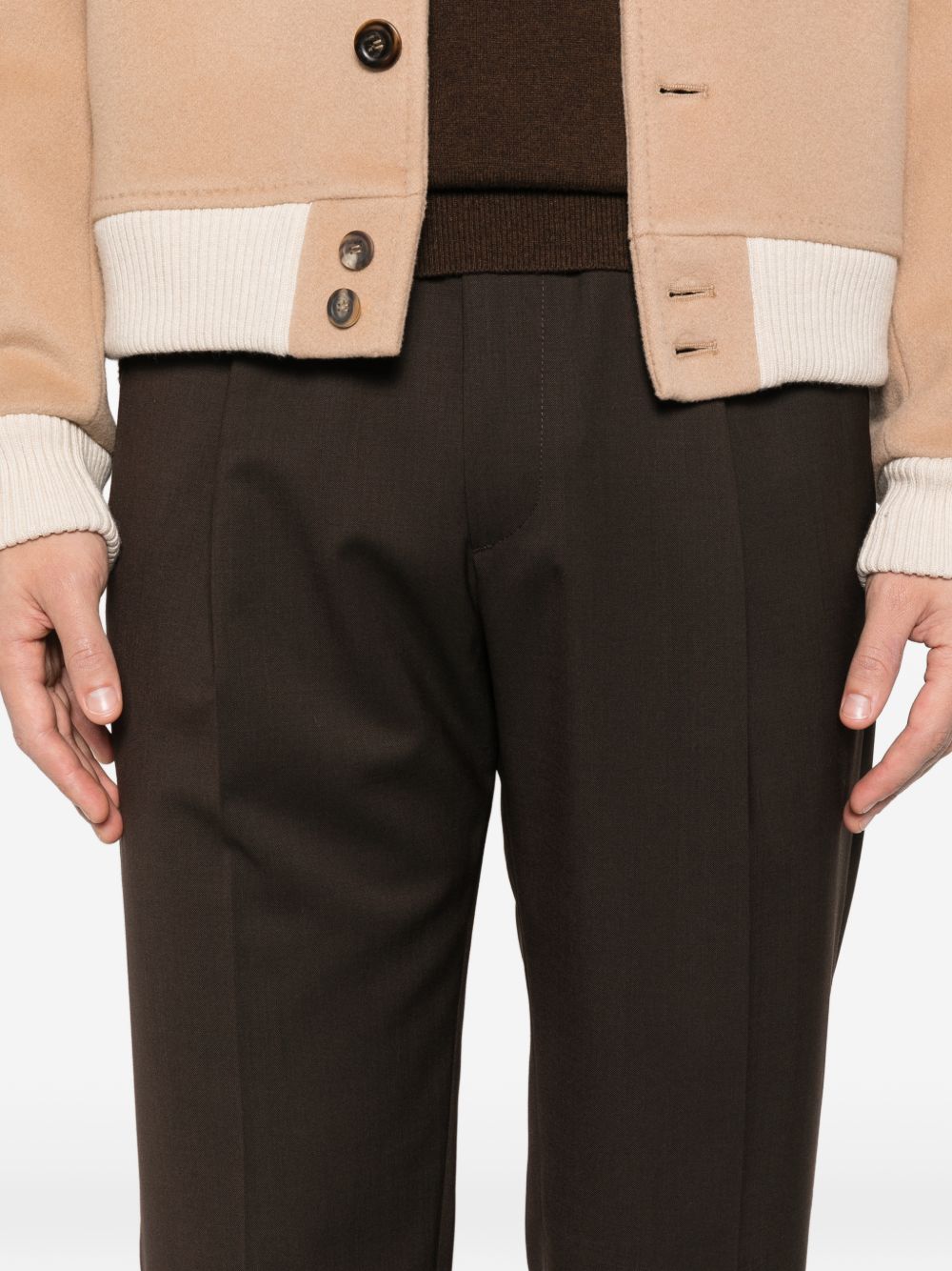 Pantaloni Wimbledon in Misto Lana Stretch WIMBLEDONS400100 00146 MARRONE BRIGLIA 1949 